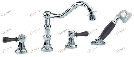 rvb Смеситель для кухни с вытяжным душем 1935 wood 1936.11.25-cc