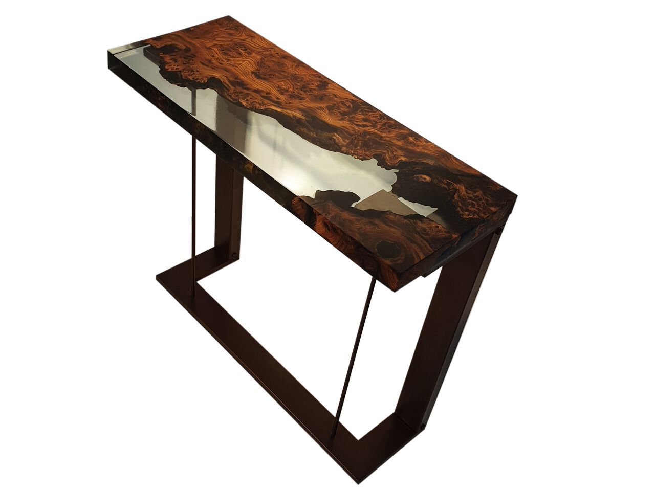 Прямоугольная консоль из дерева вяза и смолы Legnor LEG2408787 ARCH-00127547 - Вид №1