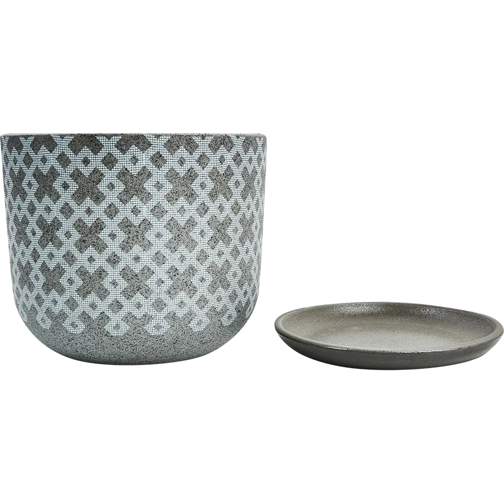 Керамический горшок Santreyd Кросс Бук 3 - серый элегантность для ваших растений 89351711 КС-Бук3-282-22 STLM-0960780 - Вид №1