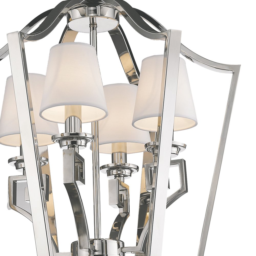 Светильник подвесной на 4 лампы 65х55 см белый Presidential KM0701P-4 DELIGHT COLLECTION ДИЗАЙНЕРСКИЕ 00-3883065 Белый;серебро  - Вид №2