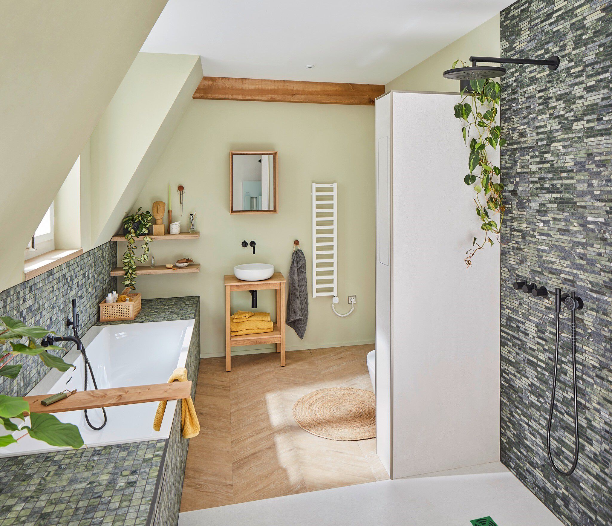 Зеленая мраморная облицовка Mosaix ARCH-00109260 - Вид №4