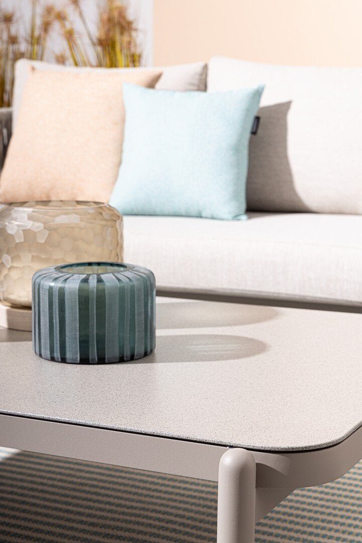 Алюминиевый и стеклянный прямоугольный низкий садовый столик BIZZOTTO Florencia ARCH-00039302 - Вид №8