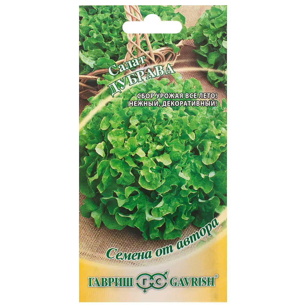 Семена салата «Дубрава» от ГАВРИШ — дуболистный листовой с нежной зеленью 81933329 STLM-1568439