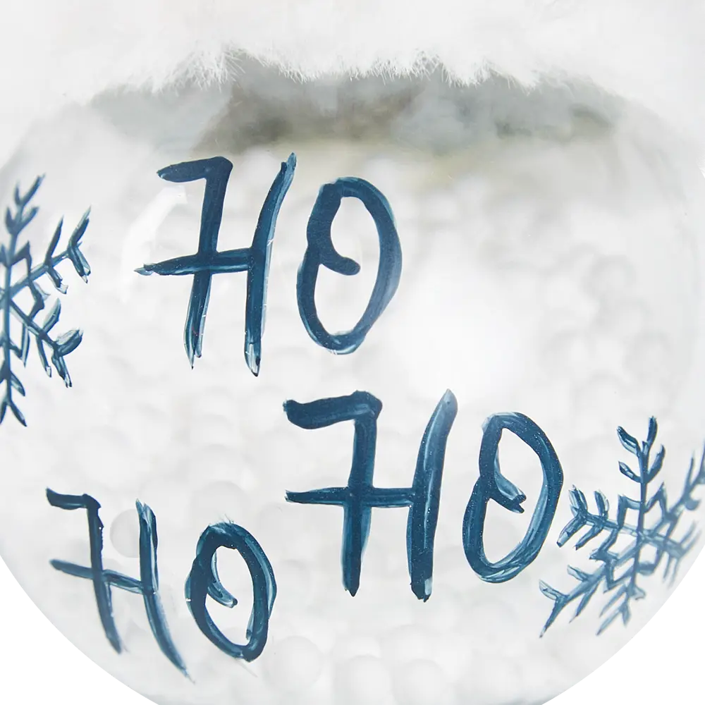 87036372 Елочное украшение Шар со шляпкой Christmas ø8 см цвет синий STLM-1501552 Santreyd  - Вид №2