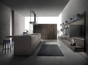 Каменная кухня с островом