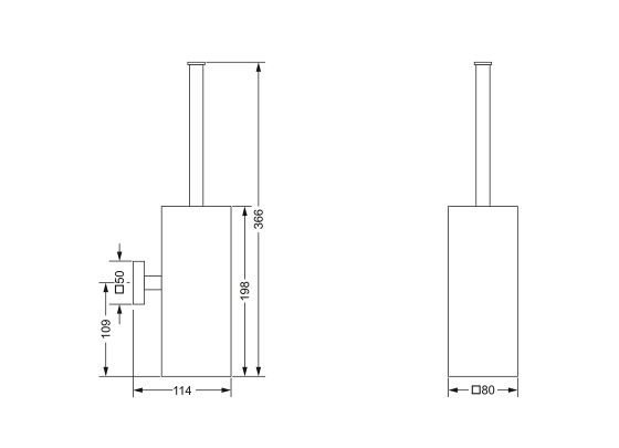 Туалетный ёршик с настенным держателем JOERGER Empire Royal Crystal 626.00.000.000 - Вид №1