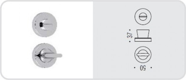 JP19BZG.GM Фиксатор сантехнический Rosetta JP19BZG графит матовый COLOMBO ALATO Colombo Design