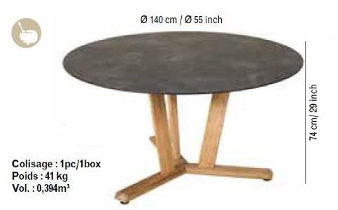 Les jardins Круглый садовый стол из hpl Tekura Ta02280 - Вид №2