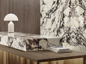 Столешница из керамогранита с мраморным эффектом