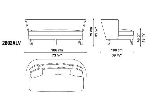 3-местный диван Maxalto ARCH-00029633 - Вид №3