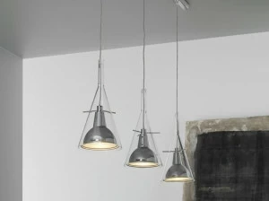 FontanaArte Подвесной светильник с рассеивателями из боросиликатного стекла Flûte