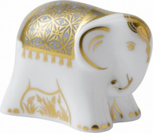 10545646 Royal Crown Derby Пресс-папье Royal Crown Derby "Слоненок" 5,5см (голубой) Фарфор костяной