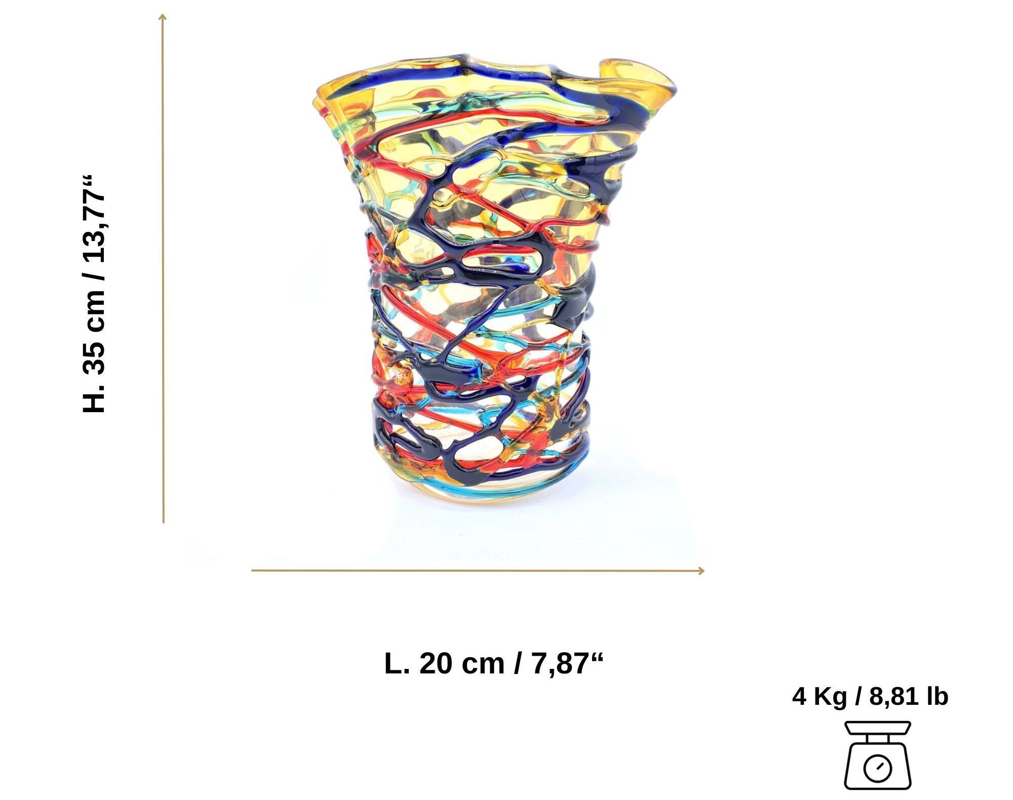 ВАЗа ручной работы из муранского стекла YourMurano Wired Vases ARCH-00099939 - Вид №6