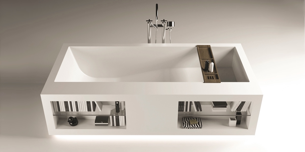 Design Ванна из Corian 1850x920x500 Comfort Tank 3 белая MOMA Design CNTK3301850 - Вид №1