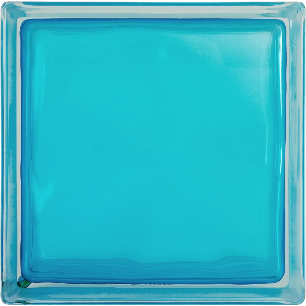 Стеклоблок Волна цвет ярко-бирюзовый полуматовый 13940093 STLM-2183117 VITRABLOCK  - Вид №2