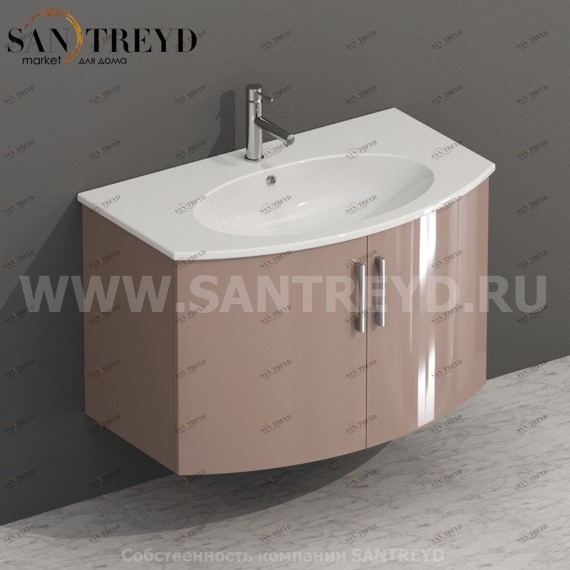 MDMA80Y138 Тумба с двумя створками 78 см розовая Globo 4ALL Италия Ceramica Globo