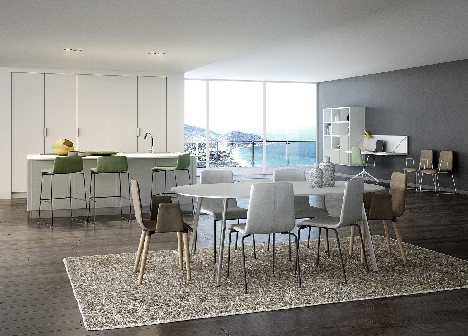 Съемный стул из дерева и ткани с подлокотниками Leyform Zerosedici ARCH-00097867 - Вид №1