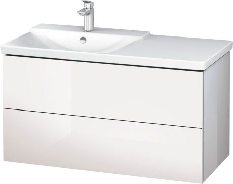 LC625108686 Тумбочка подвесная L-Cube #LC6251 1020 x 481 мм Капучино глянцевый лак Duravit - Вид №2
