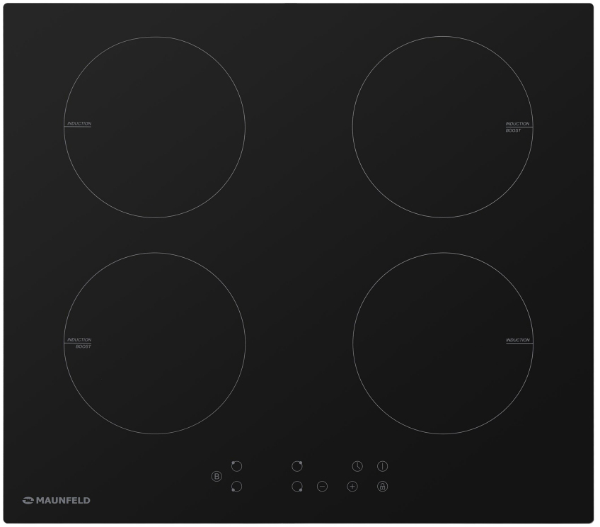 EVI.594-BK Электрическая индукционная панель / индукционная, • тип: электрическая 60 см • тип установки: независимая • управление: фронтальное, сенсорное • нагревательный элемент: индукция, 4шт • мощность конфорок, вт: 2 0 0 0 /2 6 0 0 (бустер), 2 0 0 0 / Santreyd 