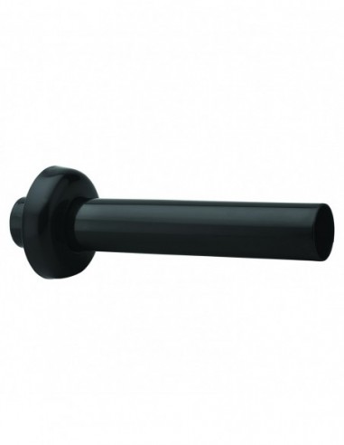 018500 005 00  Настенная розетка с розеткой для умывальника, Л. 200 мм, Д. 32 мм, черный пластик Valentin Чернить  - Вид №1