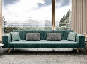 Barnini Oseo Кожаный диван с тафтингом Richmond upon thames Rc215