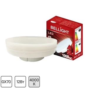 Лампа светодиодная Bellight Gх70 220 В 12 Вт диск прозрачна/матовый 1000 лм, нейтральный белый свет