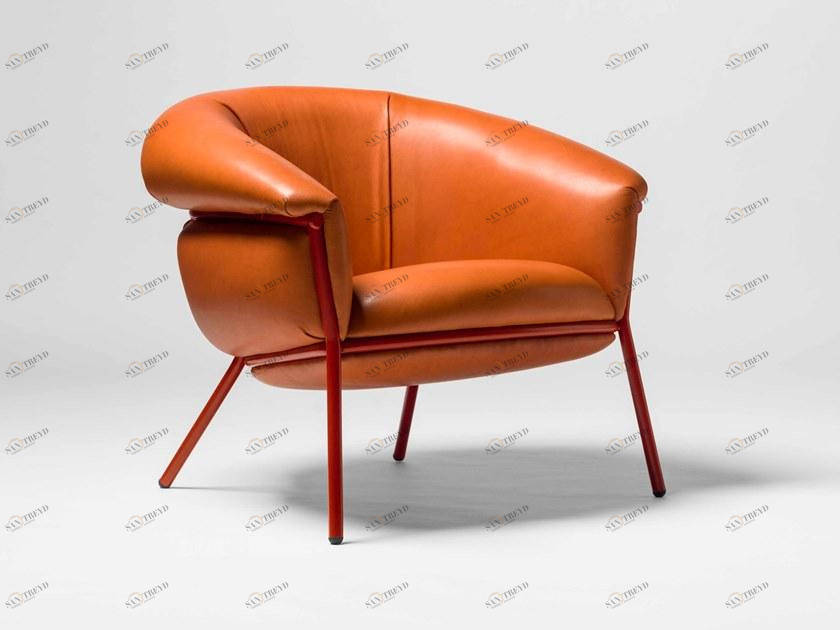 BD Barcelona Design Кожаное кресло с подлокотниками Grasso sun-id-1473829