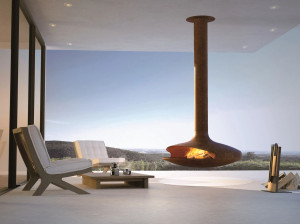 Открытый подвесной камин