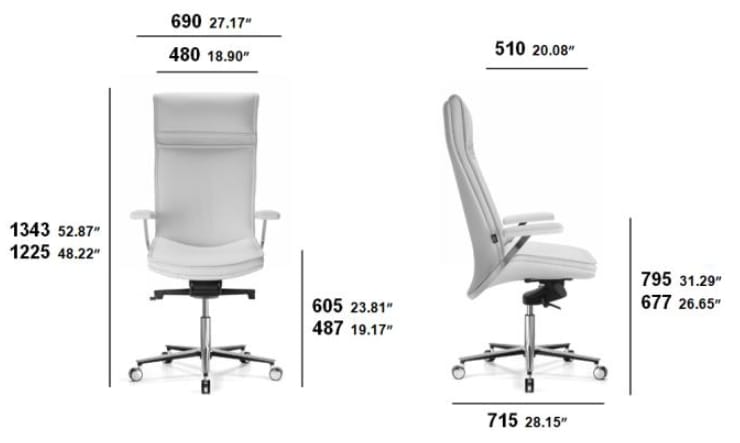 Тканевое офисное кресло с колесами SITIA Idesia ARCH-00015807 - Вид №1