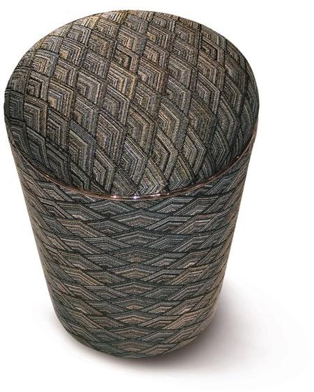 Longhi Круглый пуф из ткани Loveluxe 2014 – royal collection X 403 - Вид №2