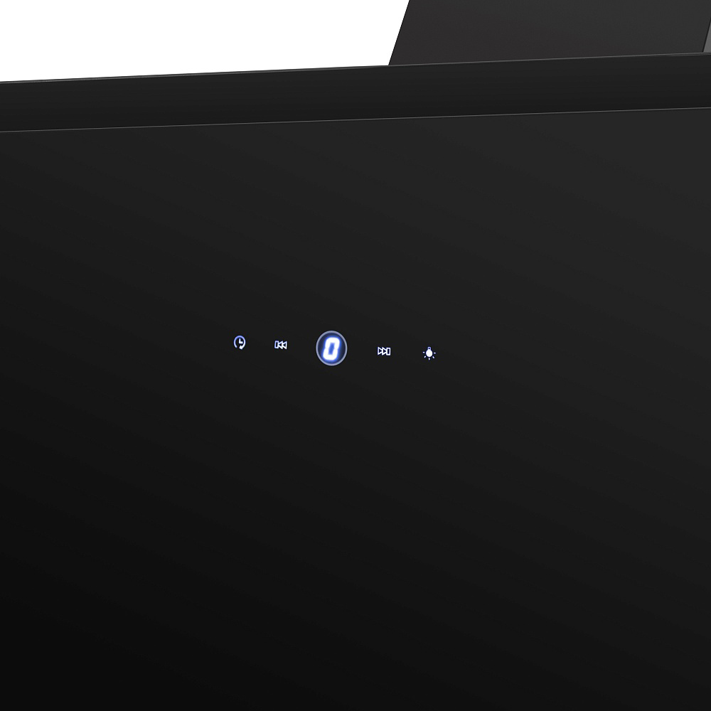 GRAMMY 60 GLASS Black Вытяжка grammy 60 черное стекло/ • тип: настенная• цвет: черный• управление: сенсорное• ширина, мм: 600• полная потребляемая мощность, вт: 190• количество скоростей: 3• максимальная производительность, м3/ч: 750• диаметр воздуховода Santreyd  - Вид №12
