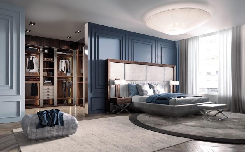 Capital Collection Кожаная кровать King size с высоким изголовьем sun-id-1454039 - Вид №1