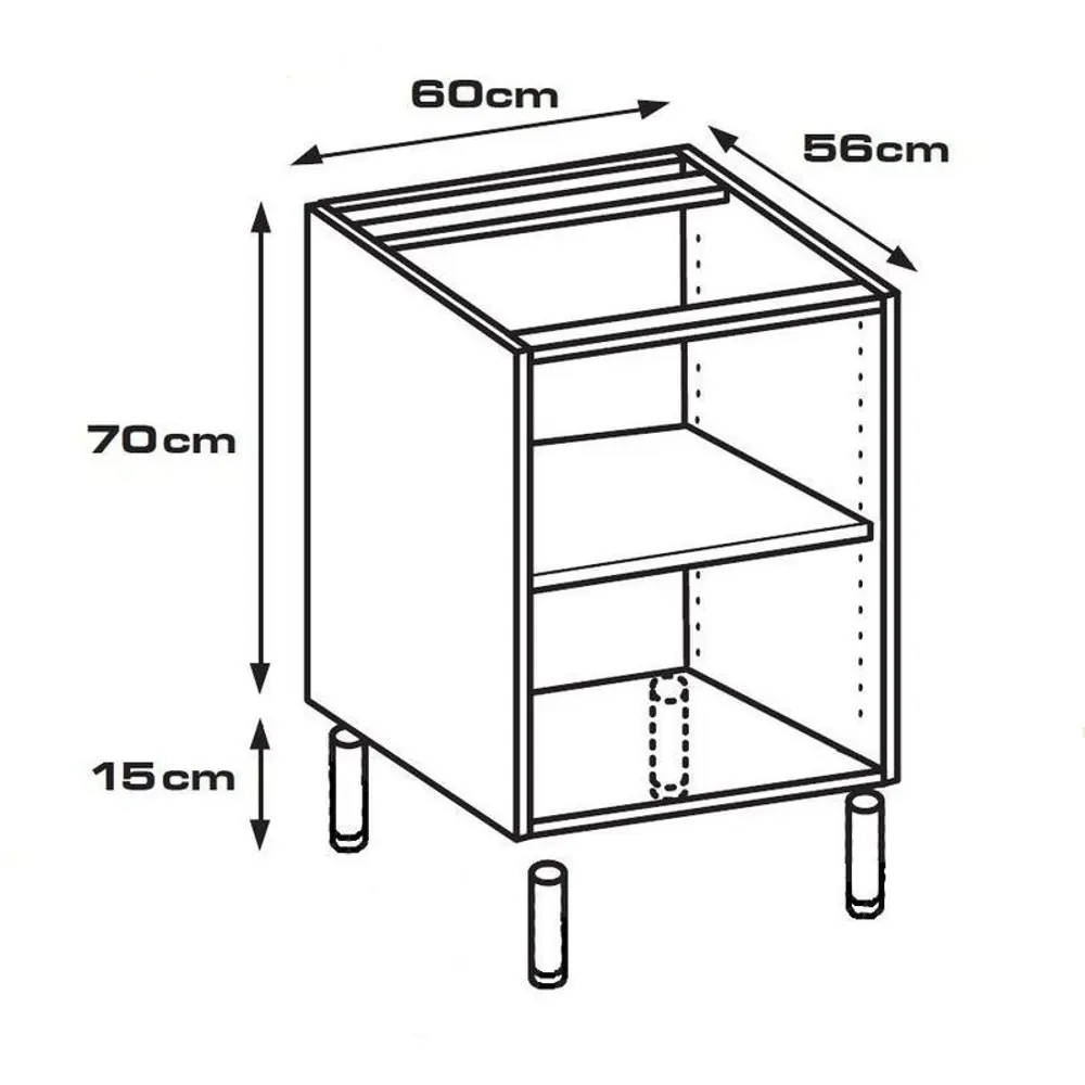 Каркас напольный 60x70x56 см, ЛДСП, цвет белый 82239836 STLM-2139770 DELINIA  - Вид №6