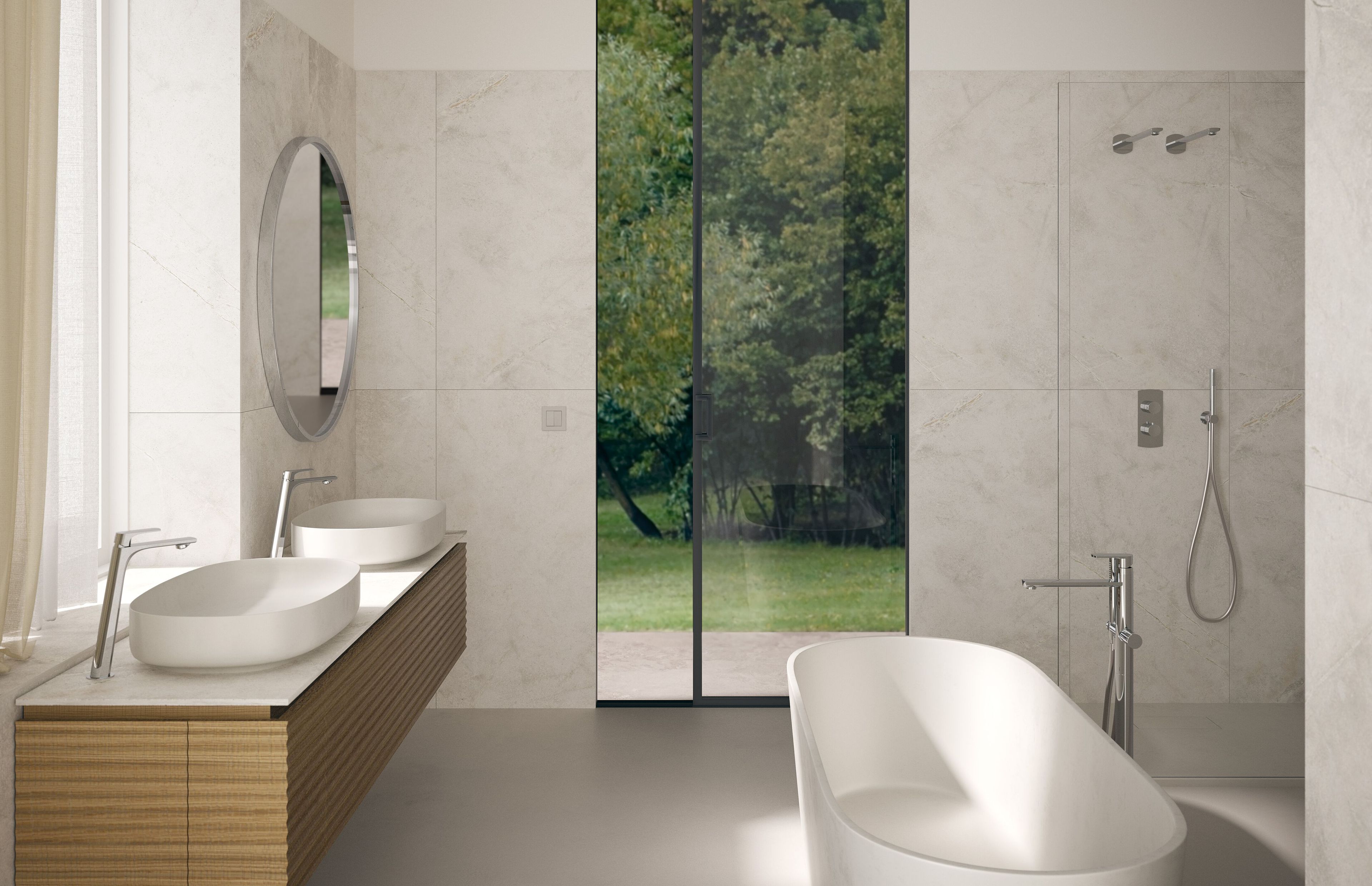 Латунный настенный ручной душ с держателем Rubinetterie Treemme Albatros ARCH-00028281 - Вид №3