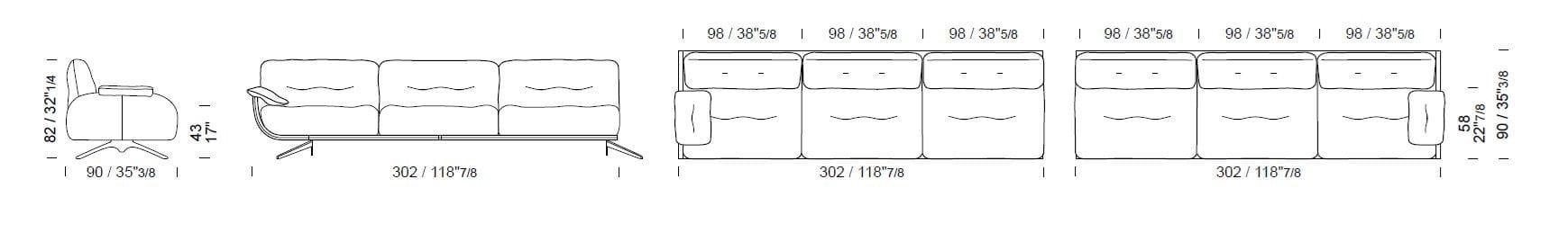 Бархатный угловой диван Borzalino Ayton ARCH-00144520 - Вид №17