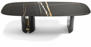 Capital Collection Овальный мраморный стол для гостиной Ercole