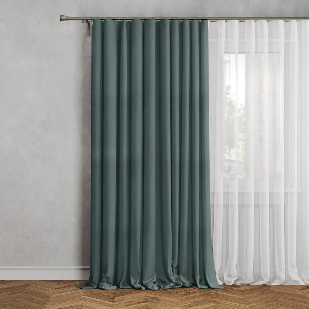 GARDEN Штора на ленте малахит 200×300 см для гостиной и спальни 89390612 STLM-1564883