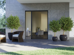 Боковая раздвижная встраиваемая москитная сетка