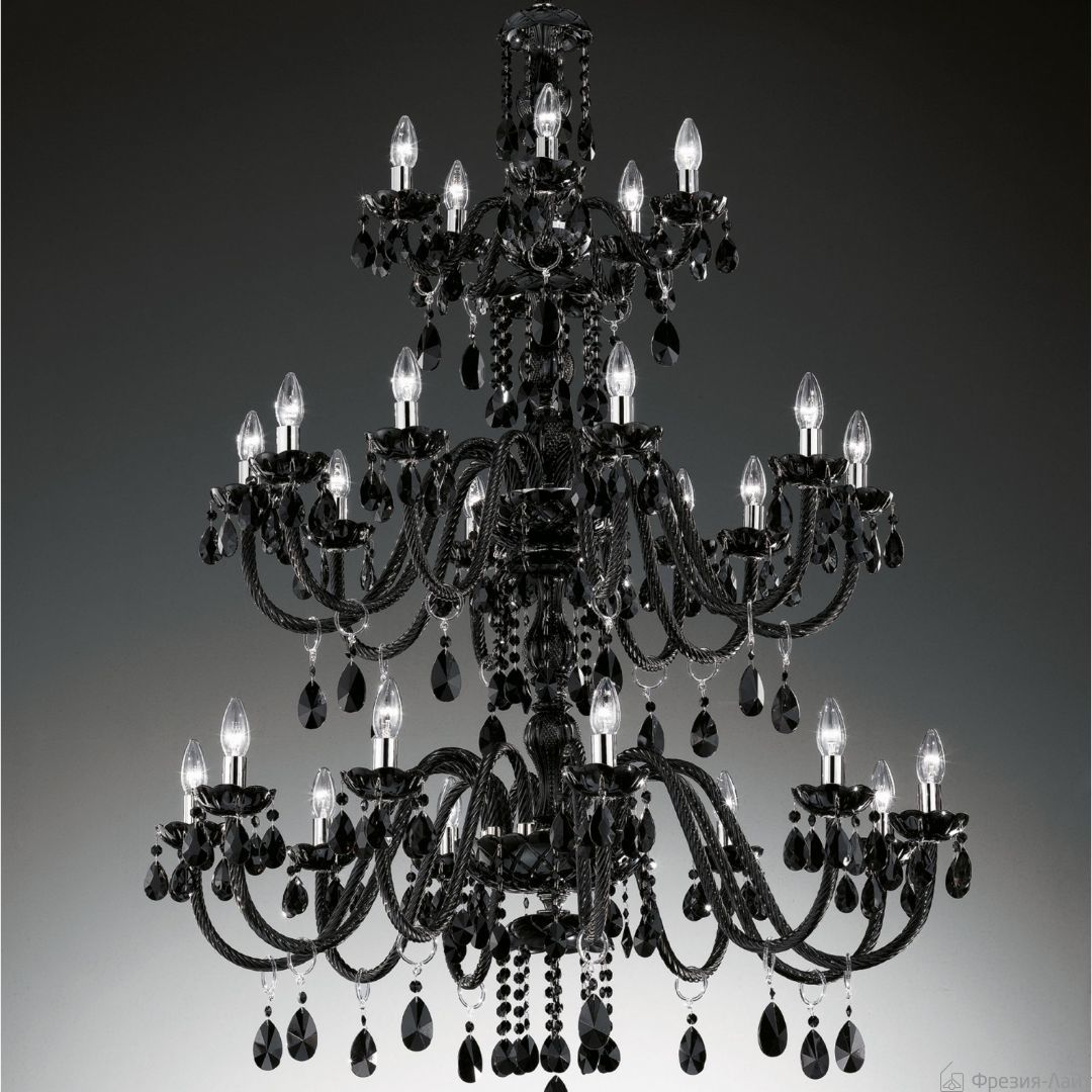 Masiero Milord 10+10+5/VV Black glass люстра подвесная 114277