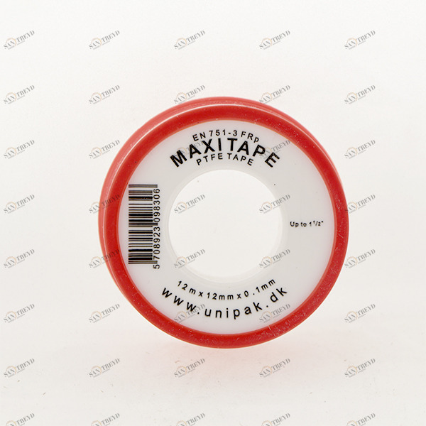 Лента ФУМ Maxitape 12 мх12 ммх0.1 мм (крас) 639 UNIPAK 32117