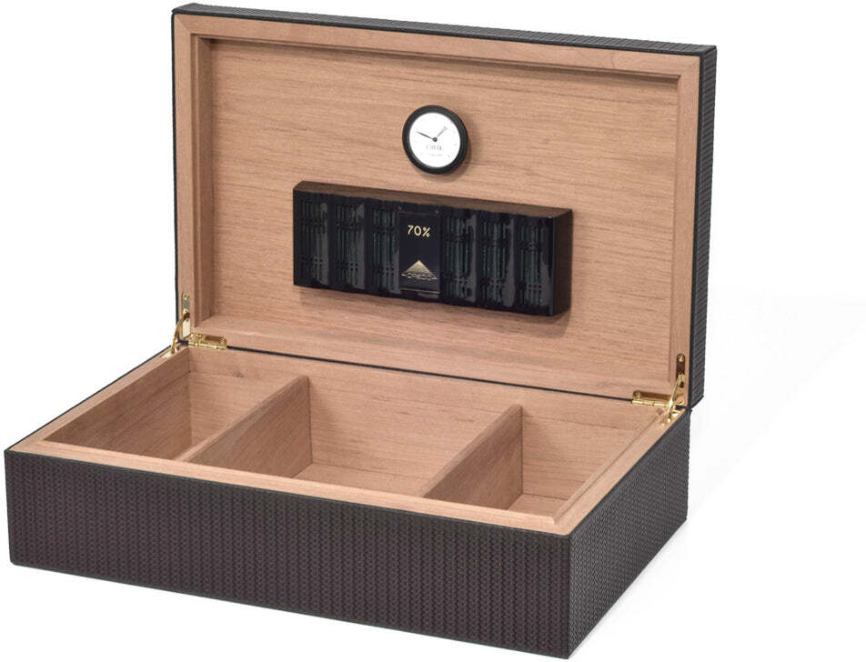 Хьюмидор для сигар - 44X27,5XH13 см / зернистая кожа_БЕЛЫЙ