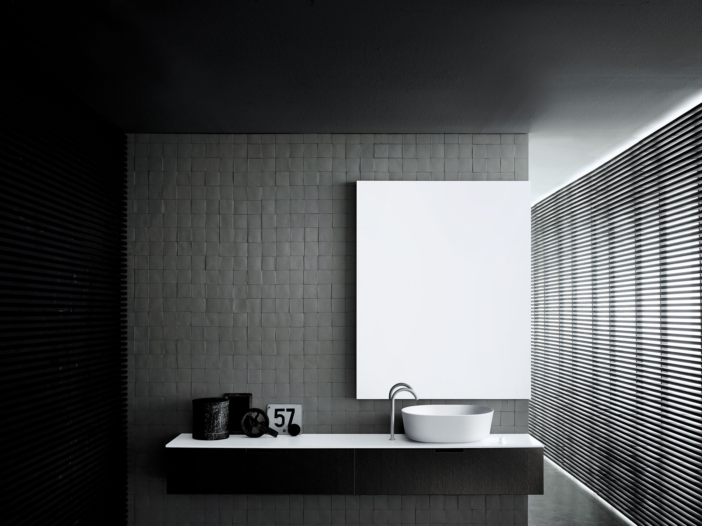 Деревянный шпон подвесной умывальник Boffi Duemilaotto ARCH-00053544 - Вид №1