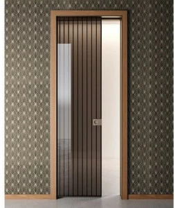 ALBED Скрытая раздвижная дверь из алюминия и стекла Ri-trait 8b