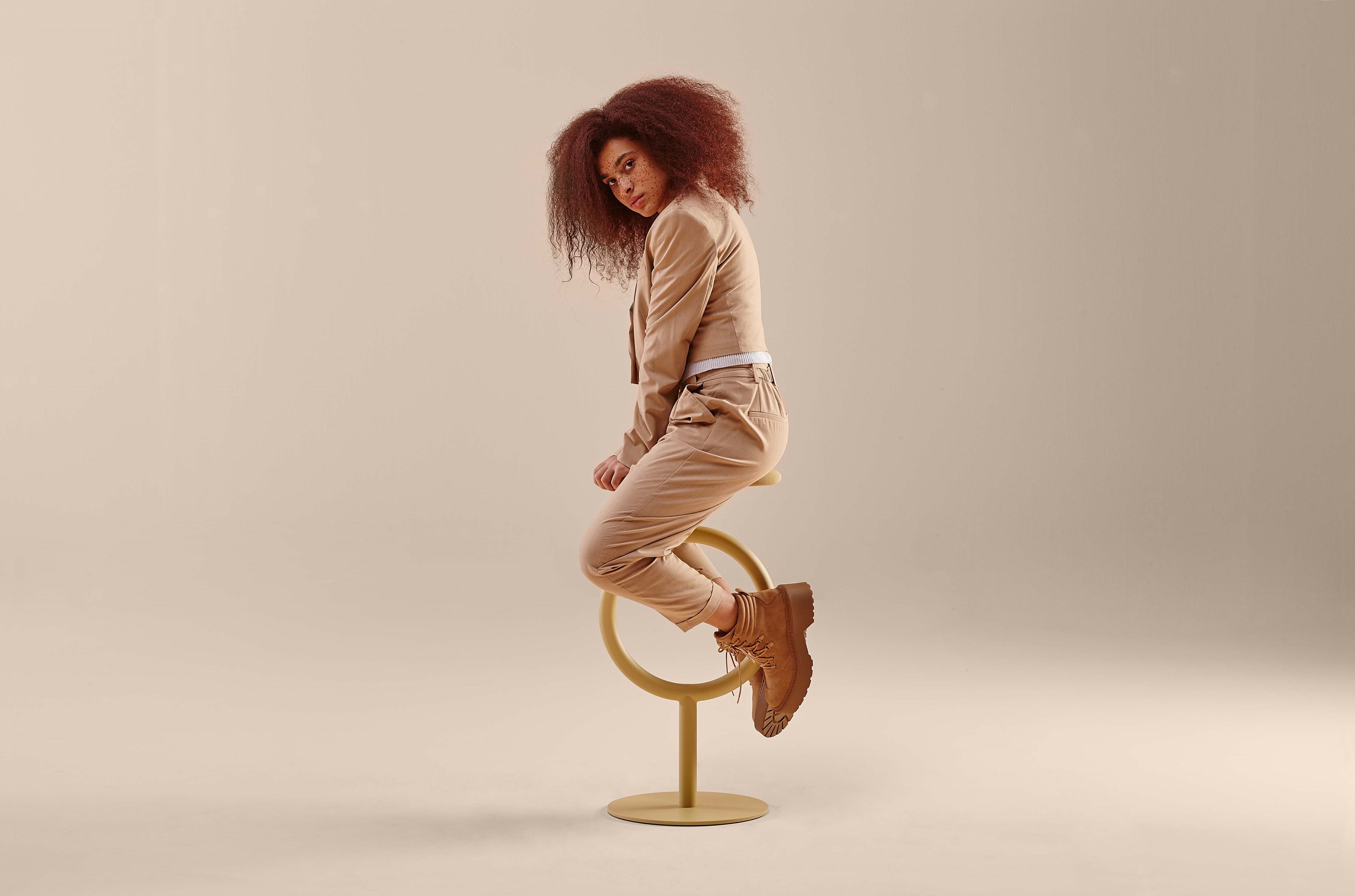 Стул из стали и ткани с подставкой для ног SANCAL ARCH-00147138 - Вид №11