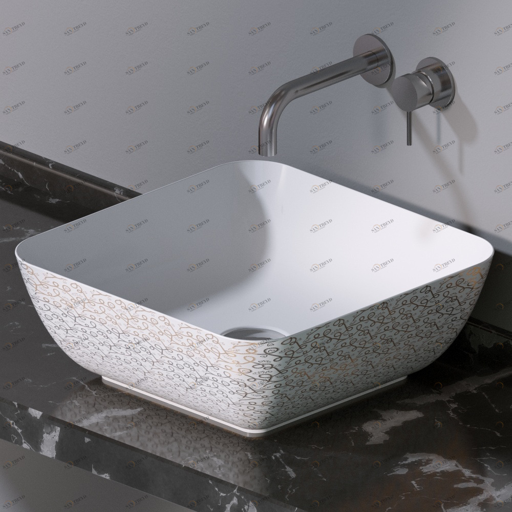 L602400G Накладная раковина на столешницу  прямоугольная A. e T. Italia ELITE AeT ITALIA