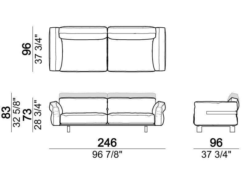 4-местный кожаный диван Arketipo CLOSE TO ME ARCH-00016702 - Вид №3