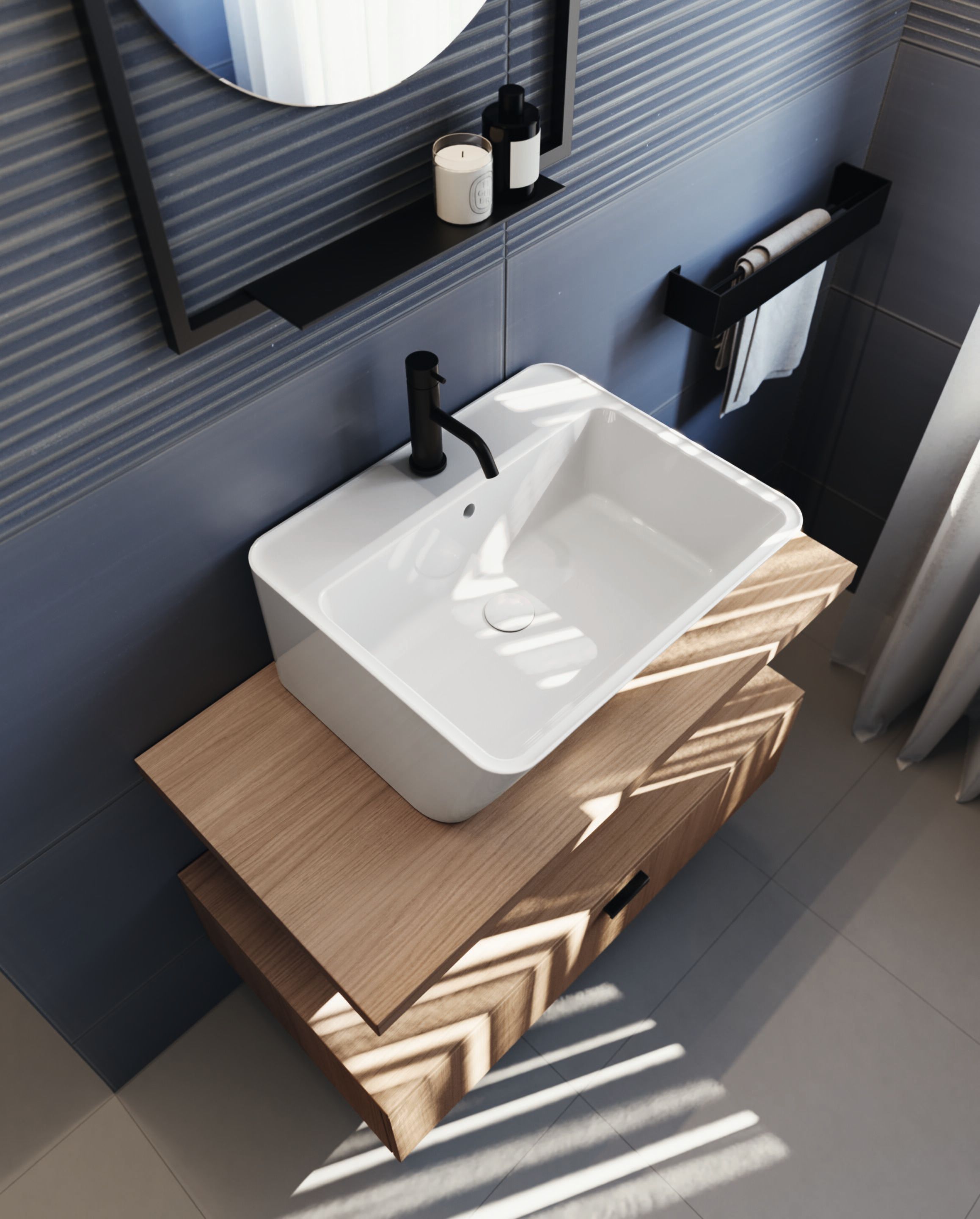 Керамическая прямоугольная подвесная раковина COLAVENE Wynn ARCH-00025369 - Вид №4