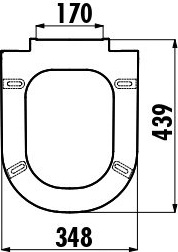 KC0303.01.03.00E Крышка дуропласт с микролифтом ANTIK ЗОЛОТО Creavit Antik  - Вид №6