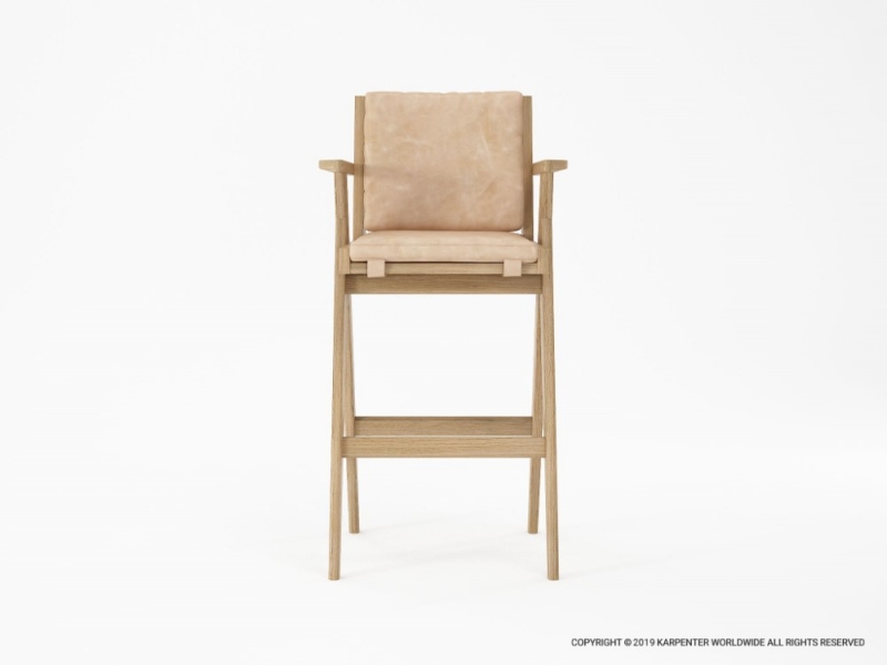 384_752 Барный стул с кожей Karpenter 