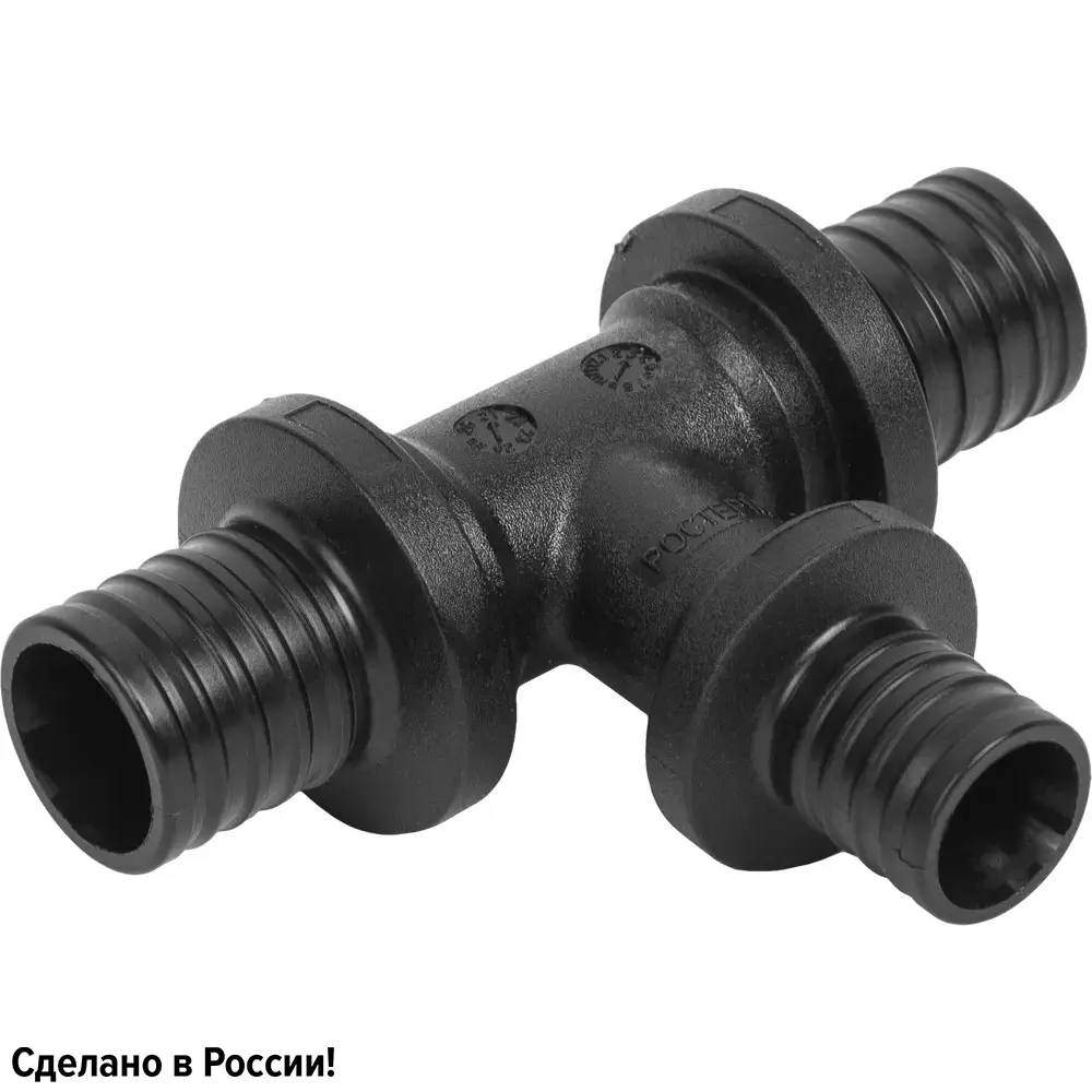 Тройник переходной РОСТЕРМ 20×16×20 мм PPSU для систем отопления и водоснабжения 82107706 STLM-0019117